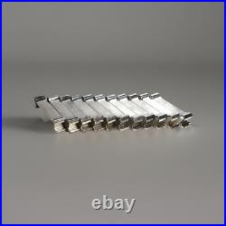 11 Porte Couteaux Collection Gallia Art Déco Métal Argenté Modèle ARABESQUE