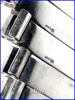 11 Porte Couteaux Collection Gallia Art Déco Métal Argenté Modèle ARABESQUE