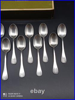 11 cuillères à café Moka Christofle en métal argenté modèle ALBI 10 cm +boite