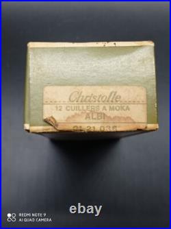 11 cuillères à café Moka Christofle en métal argenté modèle ALBI 10 cm +boite