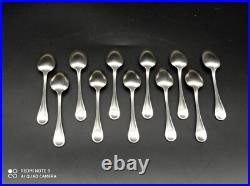11 cuillères à café Moka Christofle en métal argenté modèle ALBI 10 cm +boite