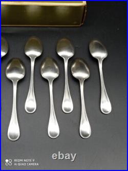 11 cuillères à café Moka Christofle en métal argenté modèle ALBI 10 cm +boite