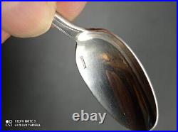 11 cuillères à café moka CHRISTOFLE modèle BOREAL métal argenté 10cm en coffret