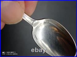 11 cuillères à café moka CHRISTOFLE modèle BOREAL métal argenté 10cm en coffret