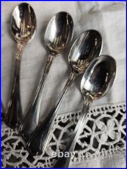 11 cuillères à moka ERCUIS modèle SULLY métal argenté 10 cm avec écrin