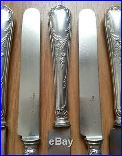 12 COUTEAUX A DESSERT ENTREMETS de CHRISTOFLE modèle MARLY métal argenté 21,3cm