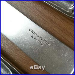 12 COUTEAUX A DESSERT ENTREMETS de CHRISTOFLE modèle MARLY métal argenté 21,3cm