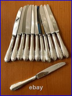 12 Couteaux SFAM Entremet Modèle Prenez Moi En Métal Argenté 21,8cm