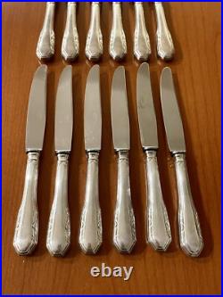 12 Couteaux SFAM Entremet Modèle Prenez Moi En Métal Argenté 21,8cm