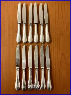 12 Couteaux SFAM Entremet Modèle Prenez Moi En Métal Argenté 21,8cm