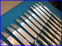 12 Couteaux de table Métal Argenté SFAM modèle SANS GENE Empire Couvert 26 cm