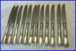 12 Couteaux de table SFAM métal argenté modèle Sans Gène Empire