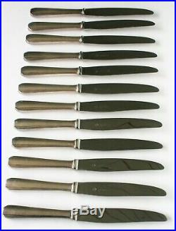 12 Couteaux de table + écrin CHRISTOFLE, modèle Boréal Luc LANEL Métal argenté