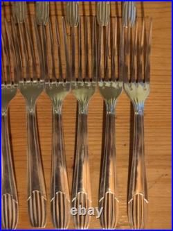 12 Couverts A Poisson Orfevrerie Argental Modele Au Filet Metal Argente Tb Etat