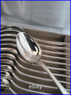 12 Cuillères À Café Métal Argenté Christofle Modèle Ruban Croisé