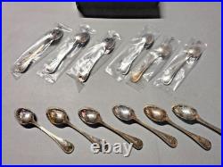 12 Cuilleres A Moka En Metal Argente Modele Albi Christofle