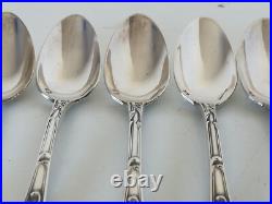 12 Cuillères à Moka CHRISTOFLE Métal Argenté Modèle Chrysanthème Très Bon Etat