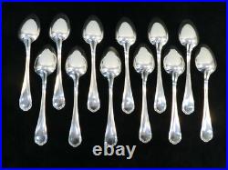 12 Cuilleres a soupe CHRISTOFLE en métal argenté modele SPATOURS
