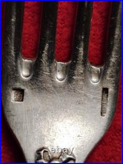 12 FOURCHETTES COUVERTS CHRISTOFLE metal argenté modele RUBANS Croisés de 1907