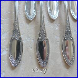 12 FOURCHETTES à GATEAUX ERCUIS modèle EMPIRE métal argenté couverts 16 cm