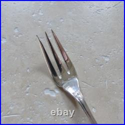 12 FOURCHETTES à GATEAUX ERCUIS modèle EMPIRE métal argenté couverts 16 cm