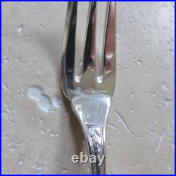 12 FOURCHETTES à GATEAUX ERCUIS modèle EMPIRE métal argenté couverts 16 cm