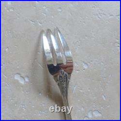 12 FOURCHETTES à GATEAUX ERCUIS modèle EMPIRE métal argenté couverts 16 cm