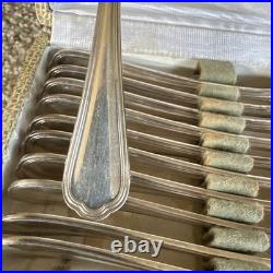 12 Fourchettes à Huîtres Modèle Spatours Orfèvrerie Christofle Métal Argenté