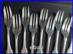12 Fourchettes à gâteau en métal argenté Christofle modèle Vendôme/Arcantia avan