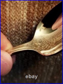 12 Petites Cuillères Orfèvrerie Christofle Modèle Pompadour Métal Argenté