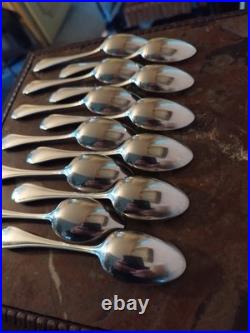 12 Petites Cuillères Orfèvrerie Christofle Modèle Pompadour Métal Argenté