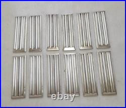 12 Porte-couteaux En Metal Argente De Christofle Modele Ondulations Luc Lannel
