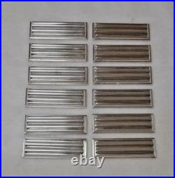 12 Porte-couteaux En Metal Argente De Christofle Modele Ondulations Luc Lannel