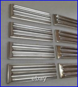 12 Porte-couteaux En Metal Argente De Christofle Modele Ondulations Luc Lannel