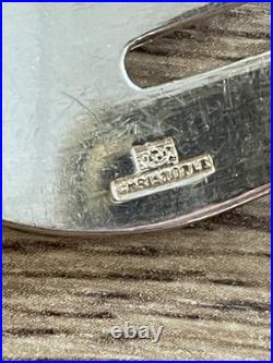 12 anciennes fourchettes à huitre en métal argenté Christofle modèle Spatour