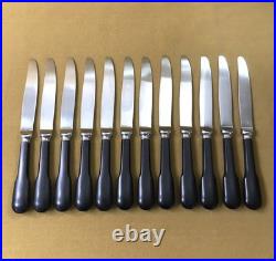 12 couteau à entremet CHRISTOFLE modèle BEARN / CLUNY acier (no métal argenté)