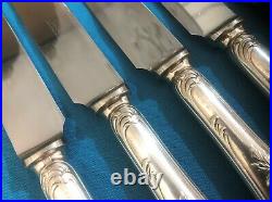 12 couteaux CHRISTOFLE modèle MARLY métal argenté 24,5 cm Couvert Lame inox
