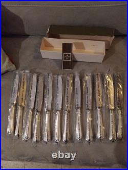 12 couteaux CHRISTOFLE modèle SPATOURS métal argenté