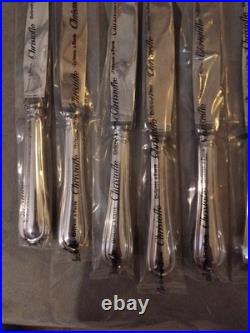 12 couteaux CHRISTOFLE modèle SPATOURS métal argenté