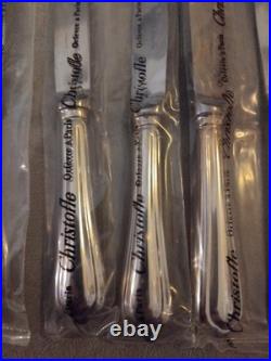 12 couteaux CHRISTOFLE modèle SPATOURS métal argenté