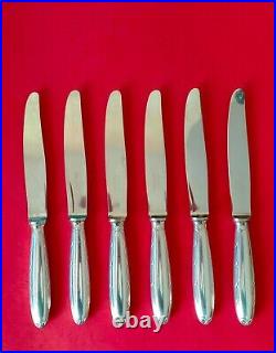 12 couteaux Christofle modèle Rubans 6 grands et 6 petits
