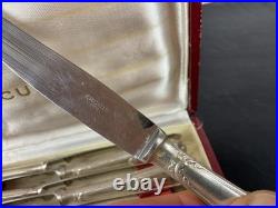 12 couteaux ERCUIS modèle POMPADOUR métal argenté couvert ménagère