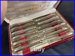 12 couteaux ERCUIS modèle POMPADOUR métal argenté couvert ménagère