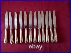 12 couteaux a Entremet en métal argenté Christofle modèle Marly 2