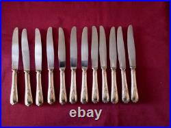 12 couteaux a Entremet en métal argenté Christofle modèle Marly 2