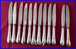 12 couteaux a Entremet en métal argenté Christofle modèle Marly 2