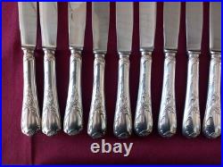 12 couteaux a Entremet en métal argenté Christofle modèle Marly 2