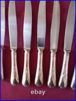 12 couteaux a Entremet en métal argenté Christofle modèle Marly 2