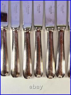 12 couteaux à dessert CHRISTOFLE modèle AMERICA métal argenté 19,5 cm couvert