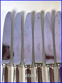 12 couteaux à dessert CHRISTOFLE modèle AMERICA métal argenté 19,5 cm couvert